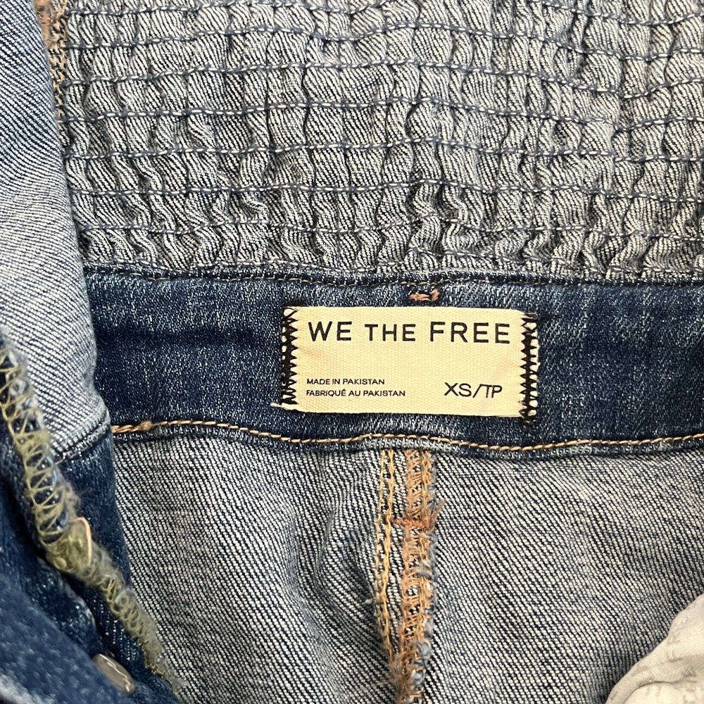 NWT free people strapless jean romper - Picture 5 of 7